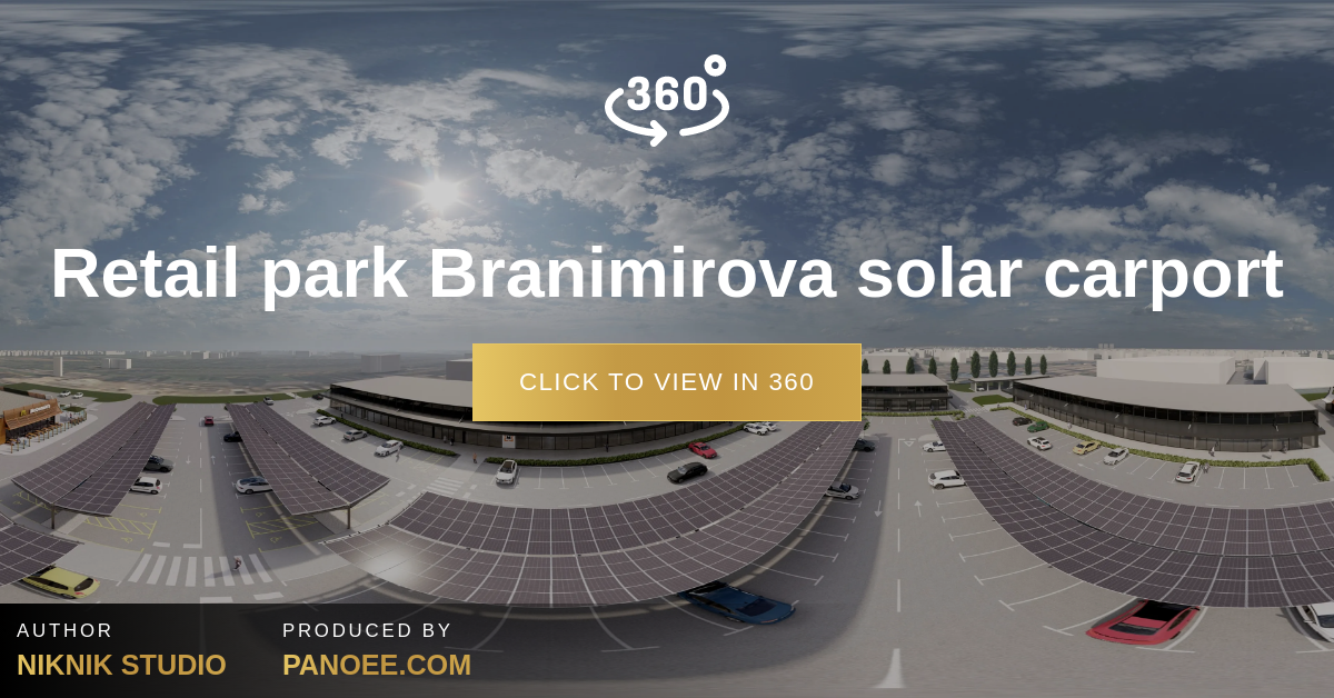 Retail park Branimirova solar carport