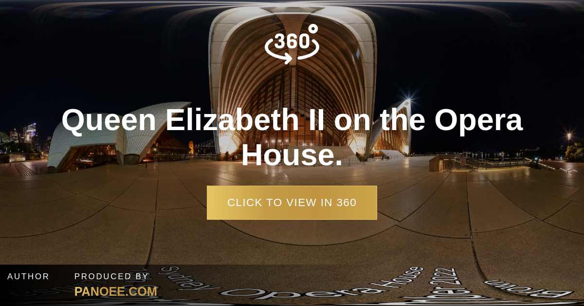 Queen Elizabeth II on the Opera House.